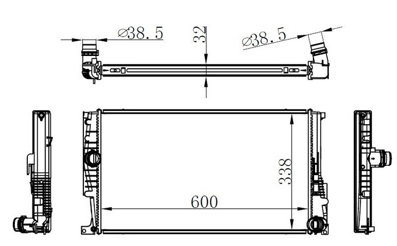 ORIS BBM161032 MOTOR SU RADYATORU BMW N47 B47 B48 N13 N20 N55 F30 F20 F32 F36 F22 F34 I3