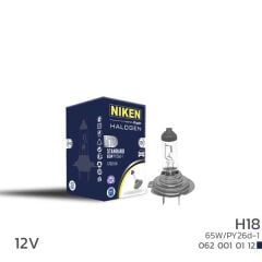 NIKEN 0620010112 NIKEN H18 65W HALOJEN AMPUL PY26d-1 12V