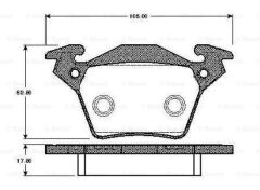 OPTIMAL BP-12828 ÖN FREN BALATASI RENAULT MEGANE IV 15> TÜM MOTOR TİPLERİ G:129MM Y:58.4 MM K:18MM