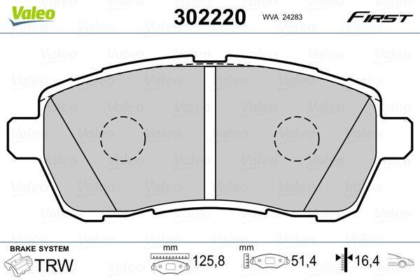 VALEO 9001029 ÖN BALATA FIESTA VI 1.4-1.4TDCİ 1.6 TDCI 08 >SWIFT 10 > JUSTY 07 > MAZDA II 07 > SIRION 08 > FTE KIRMIZI KUTU