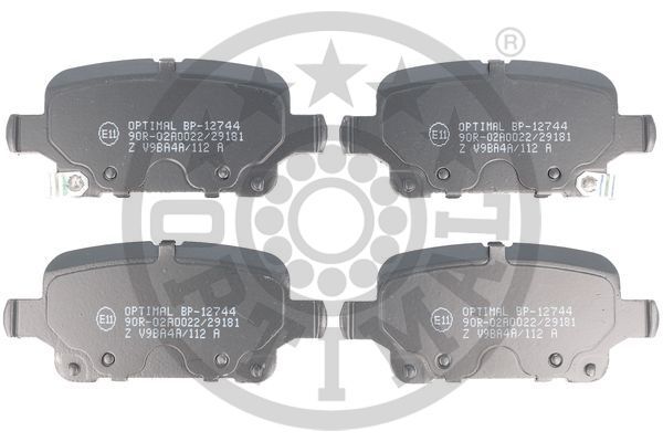 OPTIMAL BP-12744 ARKA FREN BALATASI OPEL ASTRA K 1.0-1.4-1.4T-1.6T-1.6 CDTI 16>22 106.5x46.3x16.6