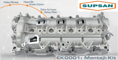SUPSAN EK0001 EKSANTRİK KİTİ MONTAJLI EMME. EGZOZ EKS MİL-YAĞ POMPA ZİNCİR-GERGİ-EKS MİL KEÇE- FORD-PEUGEOT-CİTR OEN-DS-FIAT-OPEL-TOYOTA 18> 1.5 HDİ-TDCİ-ECOBLUE YAĞ POMPA ZİNCİR 8 mm