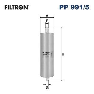 FILTRON PP991.5 YAKIT FİLTRESİ AUDI A6 4G2-4G5 -A6 ALLROAD III 4GH -A7 4GA-GF