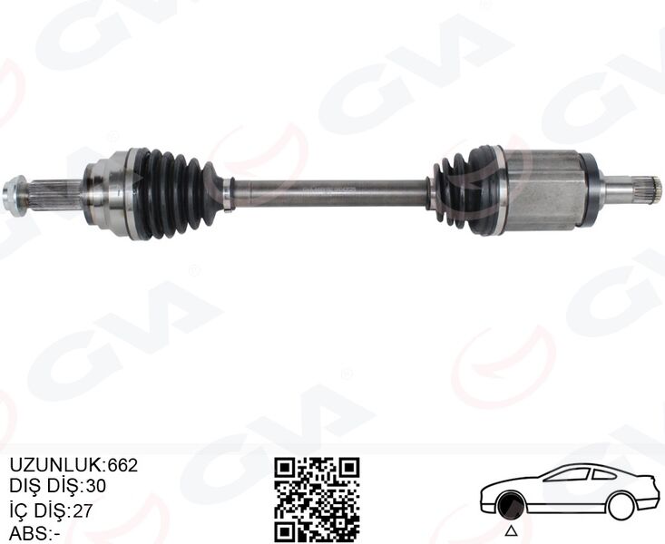 GVA 4499197 KOMPLE AKS ÖN SOL BMW X5 E70 F15 X6 F16 E71 E72 662MM