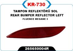 KAYA KR730 ARKA REFLEKTÖR SOL RENAULT FLUENCE 09>15