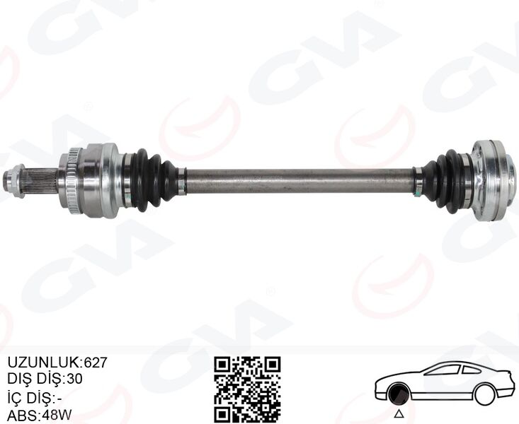 GVA 4499204 KOMPLE AKS ARKA SOL BMW X3 E83 04> 627MM