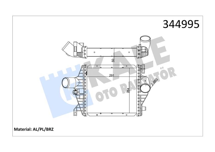 KALE 344995 TURBOSARJ RADYATORU MERCEDES VITO W638