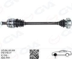 GVA 4499191 KOMPLE AKS ARKA SAĞ BMW E81 E87 E82 E88 E90 E91 E92 658MM