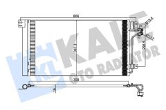 KALE 376300 KLİMA KONDENSERİ TRANSPORTER T5-MULTIVAN V 715x391x16 AL-AL