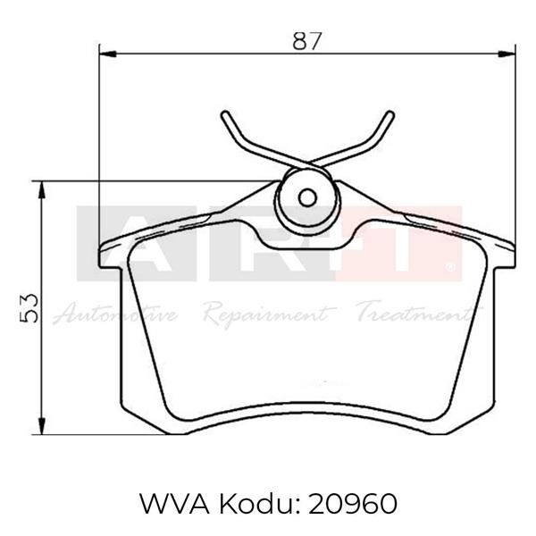 ART A06.0565 ARKA BALATA FLUENCE-MEGANE II-III-P207-P308-P307-PARTNER-BERLINGO-C2-C3-C4-CROSSLAND- BORA-PASSAT 97 >GOLF IV-V-POLO 87x52.9x17