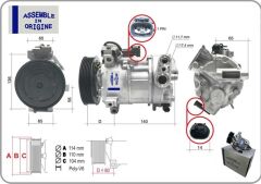 GUA 41321 KLİMA KOMPRESÖRÜ SIFIR ÜRÜN FIAT 500X 334 2.0 D Multijet 4x4 JEEP RENEGADE 1.6 MultiJet