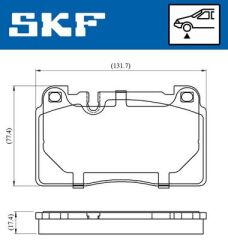 SKF VKBP80225 ÖN BALATA AUDI Q5 2.0 TFSI 2.0 TDI 3.0 TDI 12> A6 14> A7 14> PORSCHE MACAN 14>