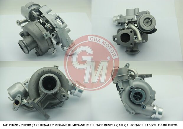GUA 40491 TURBOSARJ RENAULT MEGANE III 09> SCENIC III 09> NISSAN JUKE 10>19 QASHQAI II 13> MERCEDES OM607 W176 W246 C117 X117 W415 X156 1.5dCi K9K 110 BG Euro 5