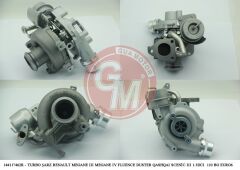 GUA 40491 TURBOSARJ RENAULT MEGANE III 09> SCENIC III 09> NISSAN JUKE 10>19 QASHQAI II 13> MERCEDES OM607 W176 W246 C117 X117 W415 X156 1.5dCi K9K 110 BG Euro 5