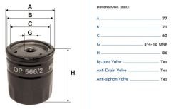 FILTRON FILT OP 566/2 ALFA ROMEO 145-146/TERRA IBIZA YAG FILTRESI