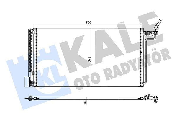 KALE 357755 KLIMA RADYATORU FOCUS III 1.6 16V 11 > C MAX - GRAND C MAX 1.6 16V 10 > UZUNLUK: 700MM. GENİŞLİK: 378MM