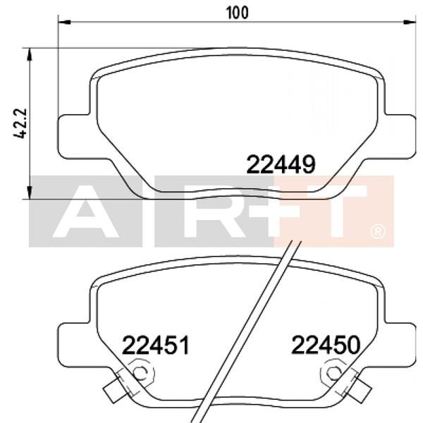 ART A01.3290 ARKA BALATA FIAT EGEA 16> 1.3D MTJ 1.4 1.6E-TORQ 1.6D MTJ