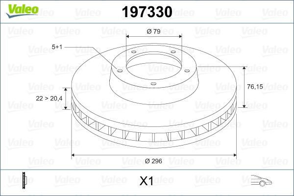VALEO 197330 FREN DISKI ON BMW E39