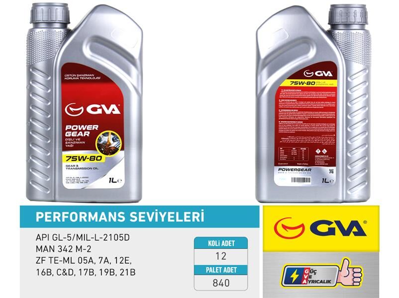 GVA 9920740 ŞANZIMAN YAĞI 75W80 1LT API GL-5