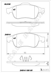 KALE 24914 180 05 ANS KD13 ÖN FREN BALATASI MEGANE III 09> SCENIC III 09>FLUENCE 10>DUSTER 10> LODGY 12> CAPTUR I 13>1.5 DCI 1.6 16V