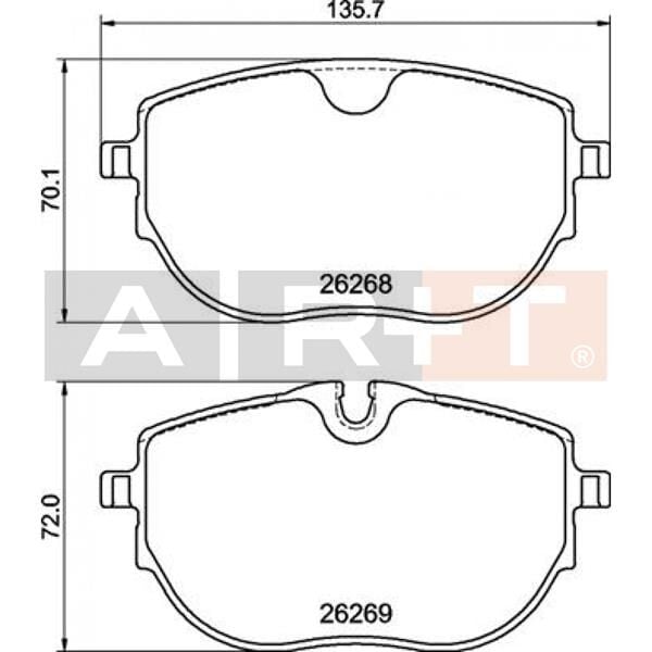 ART A06.3651 ÖN BALATA VW T6-T7 2015 >
