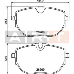 ART A06.3651 ÖN BALATA VW T6-T7 2015 >