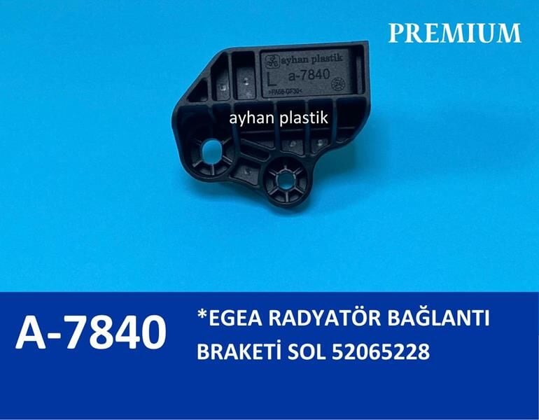 AYHAN A7840 RADYATÖR BAĞLANTI BRAKETİ SOL EGEA 21.5 X 19 CM POŞET