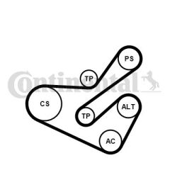 CONTI 6PK1740K1 ALTERNATÖR GERGİ KİTİ PARTNER-EXPERT-BERLINGO-JUMPY 2.0 HDI-SCUDO 2.0 JTD 00-06
