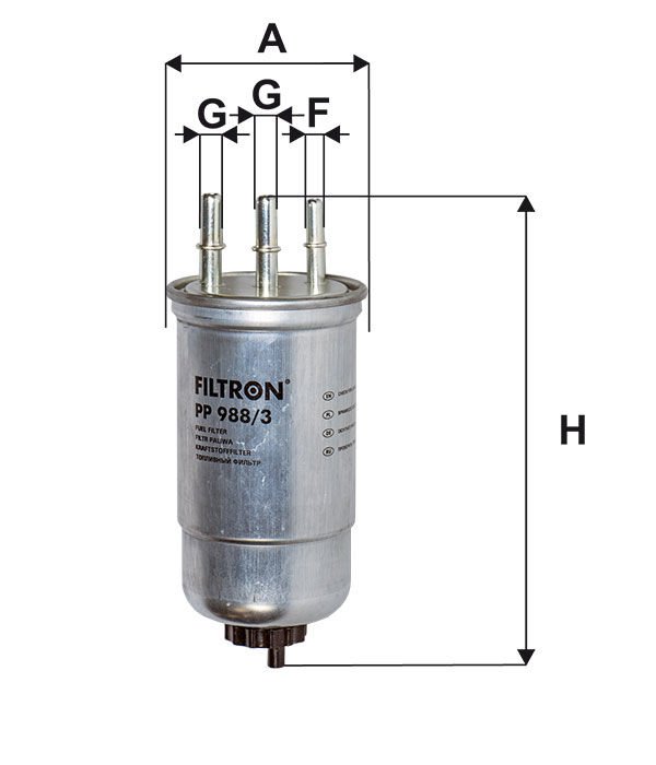 FILTRON FILT PP 988/3 LOGAN/SANDERO YAKIT FILTRESI MAZOT FILTRESI