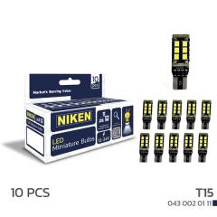 NIKEN 430020111 LED AMPUL T15CANBUSPARKLEDİ15LEDLİ 10LU