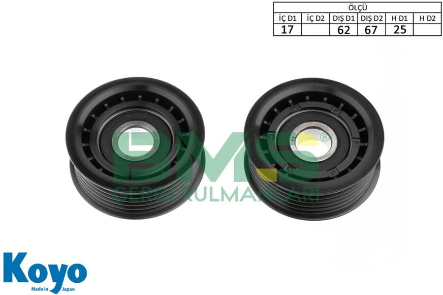 BMS 363 ALTERNATÖR GERGİ RULMANI FOCUS III 11>17 MONDEO IV 11>15 1.6 ECOBOOST KUGA II 14>17 VOLVO S60 I I T3-T4 10>12 S80 II 10>12 T4 V40 12>14 T4 V60 I 10>15 T3-T4 TEK RULMAN