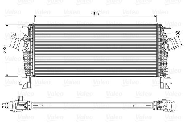 VALEO 818566 TURBO RADYATÖRÜ INTERCOOLER ASTRA J-CRUZE-ZAFIRA C 1.4 NET-NEL 1.6-1.8 XER-LET-DTL-DTH 665x280x30
