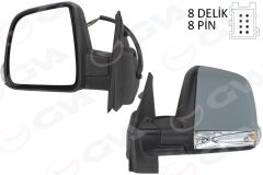 GVA 1029115 DIŞ DİKİZ AYNASI ELEKTRİKLİ SOL DOBLO III 2011 MD. SİNYALLİ KATLANIR / POWER FLOK ASTARLI 8 FİŞ