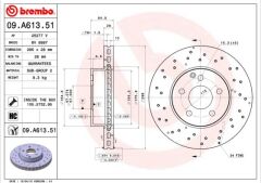BREMBO 09A61351 FREN DISKI ON MERCEDES AMG W204 S204 C204