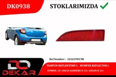 DEKAR DK0938 ARKA TAMPON REFLEKTÖRÜ SOL RENAULT SYMBOL 13> DACIA SANDERO II 12> LOGAN II 12>