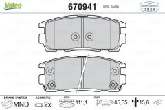 VALEO 670941 ARKA BALATA ANTARA 2.4-3.2 V6-2.0 CDTI 5.06 >10 > CAPTİVA 2.0D 2.2D 2.4 3.0 3.2 06.06 >11 >