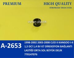AYHAN A2653 DİREKSİYON BAĞLANTI LASTİĞİ ORTA SOL BÜYÜK DELİK CLİO II KANGOO I-II 1.5 DCİ 1.4 8V K7 98-08