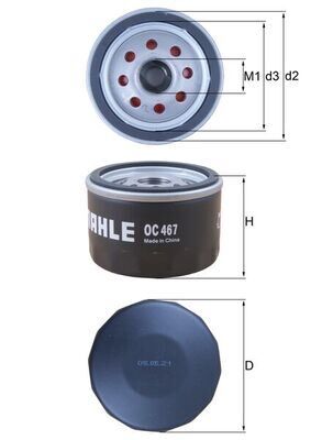 MAHLE OC467 YAG FILTRESI KUCUK CLIO I-II-III R9-R19 KANGO 97>MEGANE I-II MODUS 05>DUSTER 10> LOGAN 04>QASHQAI 06 >13 K9K F8Q K4M E7J K7J F4R F9Q E7F