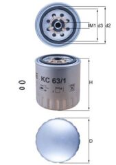 MAHLE KC63.1D YAKIT FILTRESI MERCEDES OM601 W201 W202 W124 W210 W461 W638 B901>B904