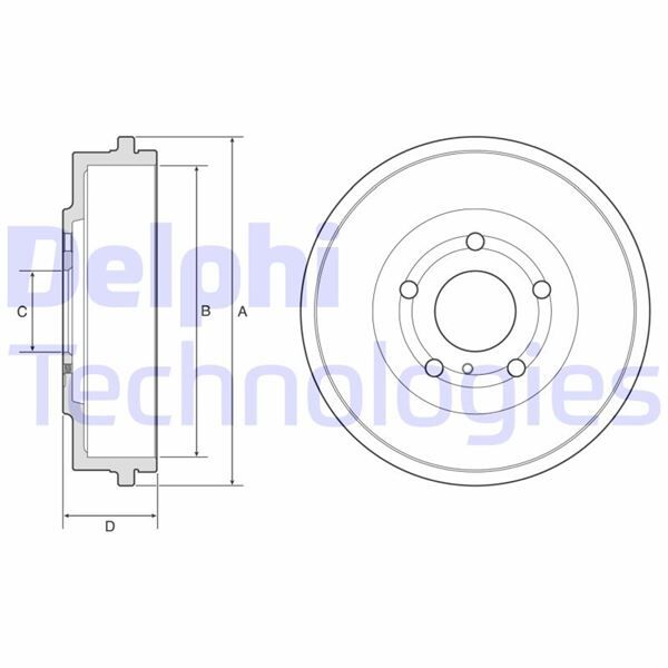 DELPHI BF639 KAMPANA FREN FORD PUMA 20>