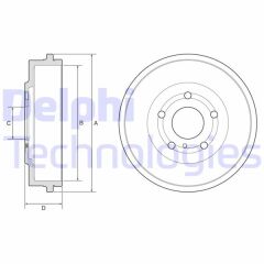 DELPHI BF639 KAMPANA FREN FORD PUMA 20>