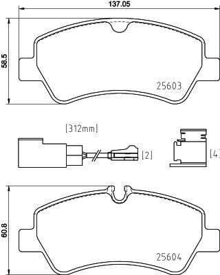 VALEO 9005355 ARKA BALATA FORD TOURNEO CUSTOM-TRANSIT CUSTOM 2.2 TDCI 12 > KABLOSUZ