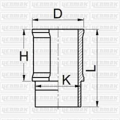 YENMAK 51-05873-000 MOTOR GÖMLEĞİ PARTNER-P106-P306-P307 1.4-P P206 1.6-TU3 75.00 ÇAP STD