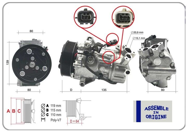 GUA 51331 KLİMA KOMPRESÖRÜ SIFIR ÜRÜN RENAULT CLIO V 19> CAPTUR II 20> 1.2 TCE 1.0 SCE 1.3TCE NİSSAN JUKE 1.2