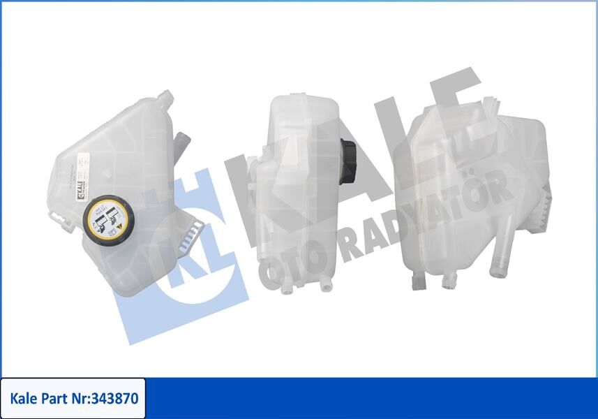 KALE 343870 RADYATÖR YEDEK SU DEPOSU FORD FİESTA 08> 1.4-1.6 BENZİNLİ KAPAKLI