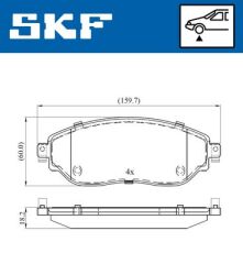 SKF VKBP80012 ÖN FREN BALATA RENAULT TRAFIC III 15> OPEL VIVARO B 15>