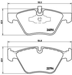 BREMBO P06040 FREN BALATASI ON BMW E81 E82 E87 E88 E90 E92 E93