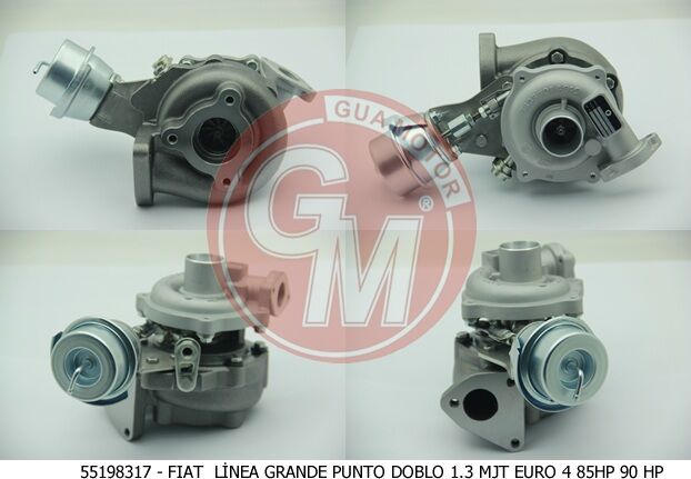 GUA 40627 TURBO ŞARJ FIAT DOBLO LİNEA GRANDE PUNTO EVO 1.3 MJT OPEL CORSA EURO 4 85HP 90 HP