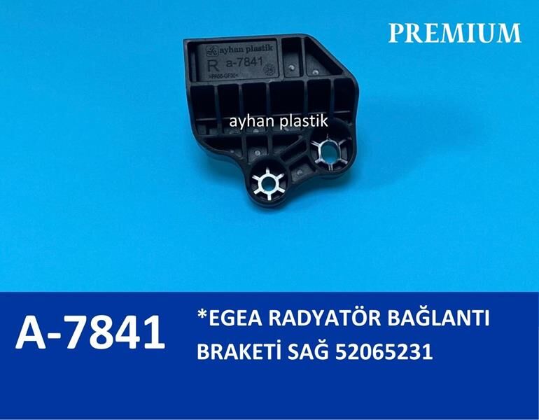 AYHAN A7841 RADYATÖR BAĞLANTI BRAKETİ SAĞ EGEA 21.5 X 19 CM POŞET