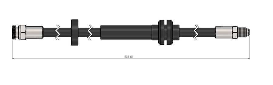 CAVO C900510A ÖN FREN HORTUMU PEUGEOT BOXER-CITROEN JUMPER 06> 2.0-2.2-3.0 HDI-FIAT DUCATO 06 > 2.3JTD 515 MM